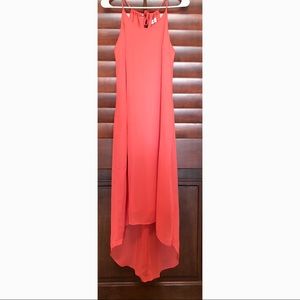 Coral high low dress (brand new)